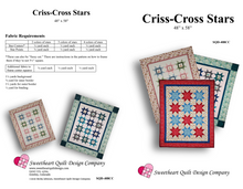 Load image into Gallery viewer, &#39;Criss-Cross Stars&#39; Quilt Pattern