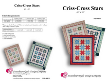 Load image into Gallery viewer, 'Criss-Cross Stars' Quilt Pattern