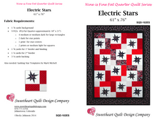 Load image into Gallery viewer, &#39;Electric Stars&#39; Quilt Pattern