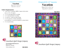 Load image into Gallery viewer, &#39;Vacation&#39; Quilt Pattern