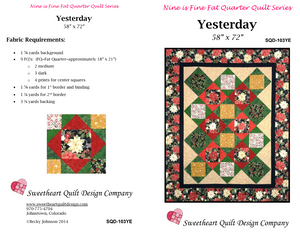 'Yesterday' Quilt Pattern